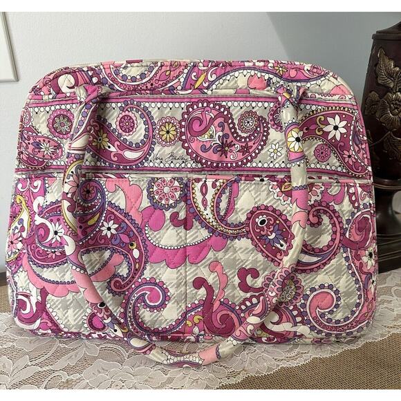 Vera Bradley Bag Paisley Meets Plaid Bowler - Picture 1 of 12